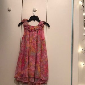 Pink floral dress for girls size 10